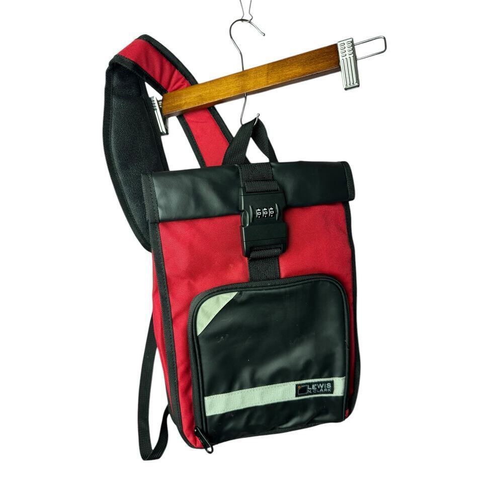 Lewis N. Clark Red Black Travel Backpack
